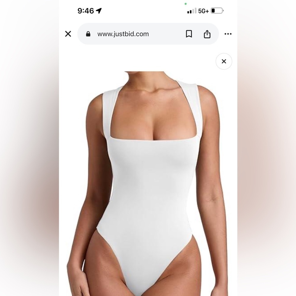 ReoRia white Sleeveless Bodysuit